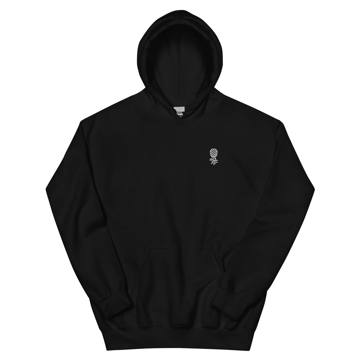White Pineapple Lapel Heavyweight Hoodie (Front & Back)